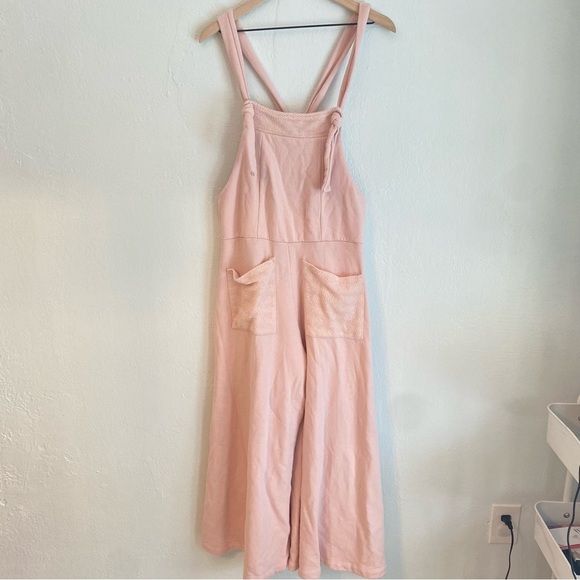 Bucketlist‎ Terry Wide Leg Pink Jumpsuit Overalls - Picture 2 of 7